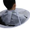 Hair Cutting Cape Waterproof Nylon Umbrella Type Adjust Size Barber Hair Catcher Cape for Kids Adults Grey