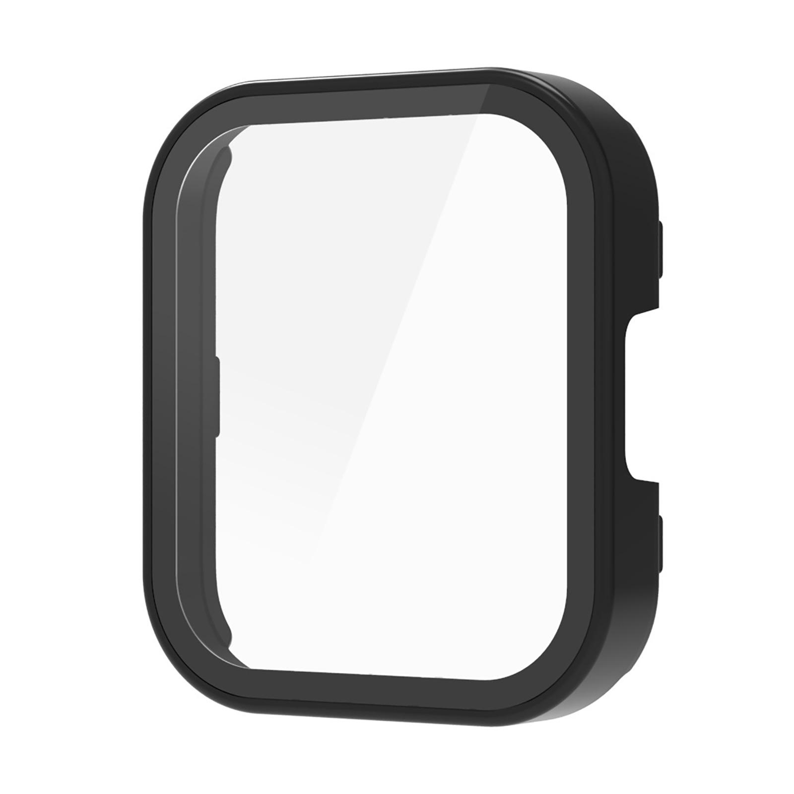 

Полный чехол-бампер для ПК и защитное стекло для экрана из закаленного стекла Легкий и прочный чехол для ПК для Watch Flow чёрный