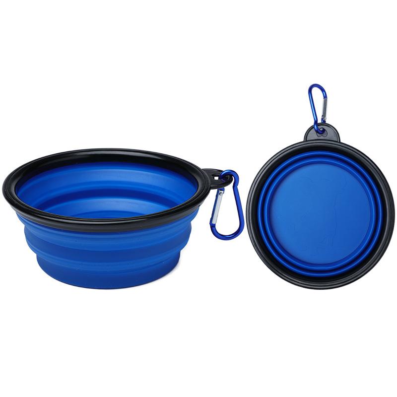 Pet Soft Rubber Folding Bowl Travel Portable Dog Bowl Dog Food Basin Cat Bowl Foldable Dog Bowl