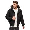 Bomber Everest Down Coat 100% Recycled Polyester Black De Jais