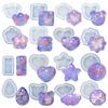 1/3PCS Keychain Pendant Silicone Mold DIY Moules Silicone Crystal Epoxy Resin Mold for Necklace Bracelet Jewelry Making Findings