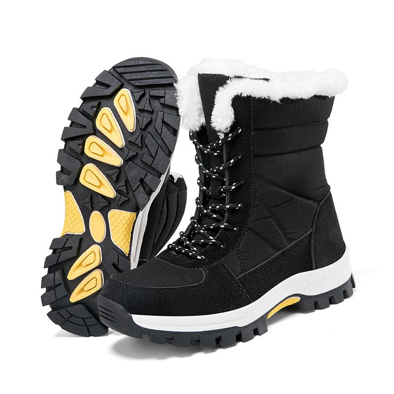 Snow Boots Women'S Winter Velvet Thickened Northeast Cotton Shoes Waterproof And Non-Slip Outdoor Skiing Outdoor Medium Tube Cold-Proof Boots