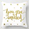 Pillowcase Luxury Gold Decorative Cushion Cover Home Sofa Pillowcase Home Decoration