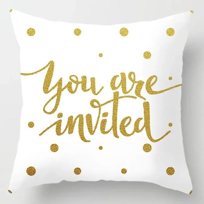 Pillowcase Luxury Gold Decorative Cushion Cover Home Sofa Pillowcase Home Decoration
