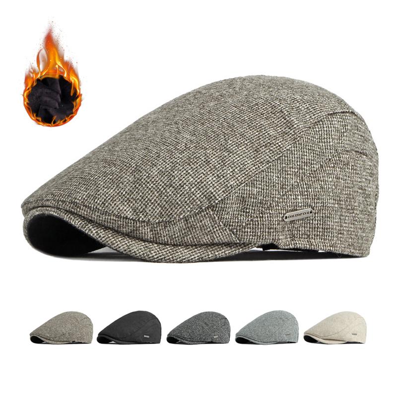 

Шляпа в британском стиле ретро, ​​женская осенне-зимняя кепка газетчика, утолщенный теплый берет, мужская плоская шляпа плюща, шляпы художников в стиле Гэтсби, Gorro Hombre Boina