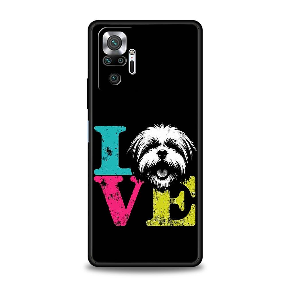 Phone Case For Xiaomi Redmi Note 14 13 12 Pro Plus 5G 9S 9 10 11 4G 14C 13C 12C 10C 9C 9A Cover Shih Tzu Painting Cute Animal