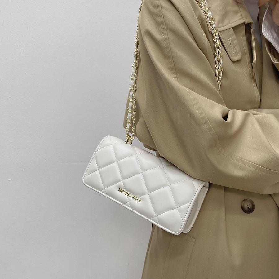 Rhombus Small Bag New Trendy High-end Sense Versatile Fashion Chain Bag Women's Niche Shoulder Messenger Bag