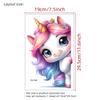Dreamy Unicorn Gazing Into the Distance Static Cling Window Stickers, Removable Self-Adhesive PVC Decals for Kids Room Bedroom Glass Door Decoration