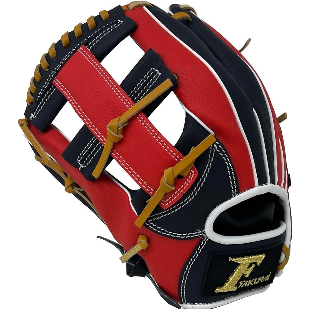Sakurai Falcon Baseball All-Round Glove Size S Left-Handed Navy Red