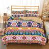 Geometric Bedding Set Bohemian Style Microfiber Abstract Pattern Print Duvet Cover With Pillowcases Teens Adults Bedroom Decor