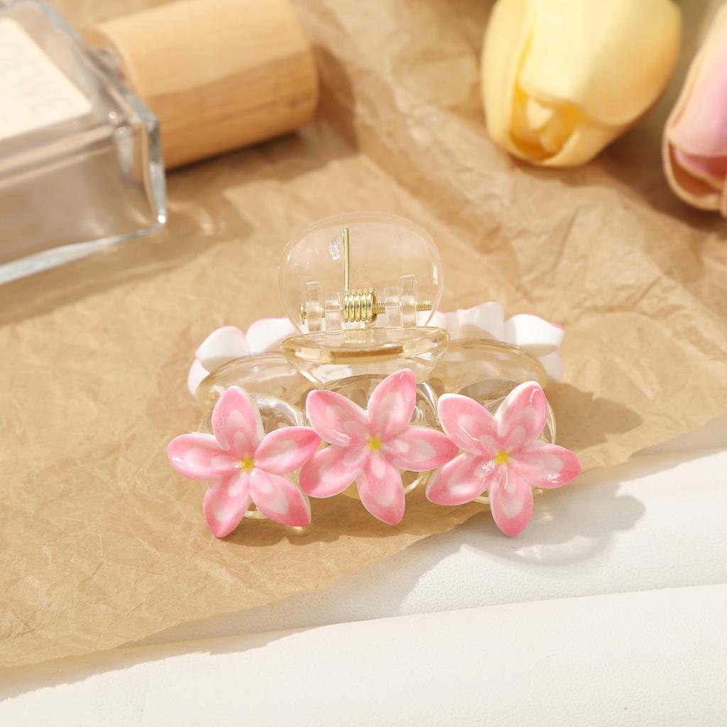 Fleur Épingle à Cheveux Douce Crabe à Cheveux Pour Femmes Simple Pince à Cheveux Queue de Cheval Coréen Plage Hawaï Pinces à Cheveux Barrette Accessoires Cheveux