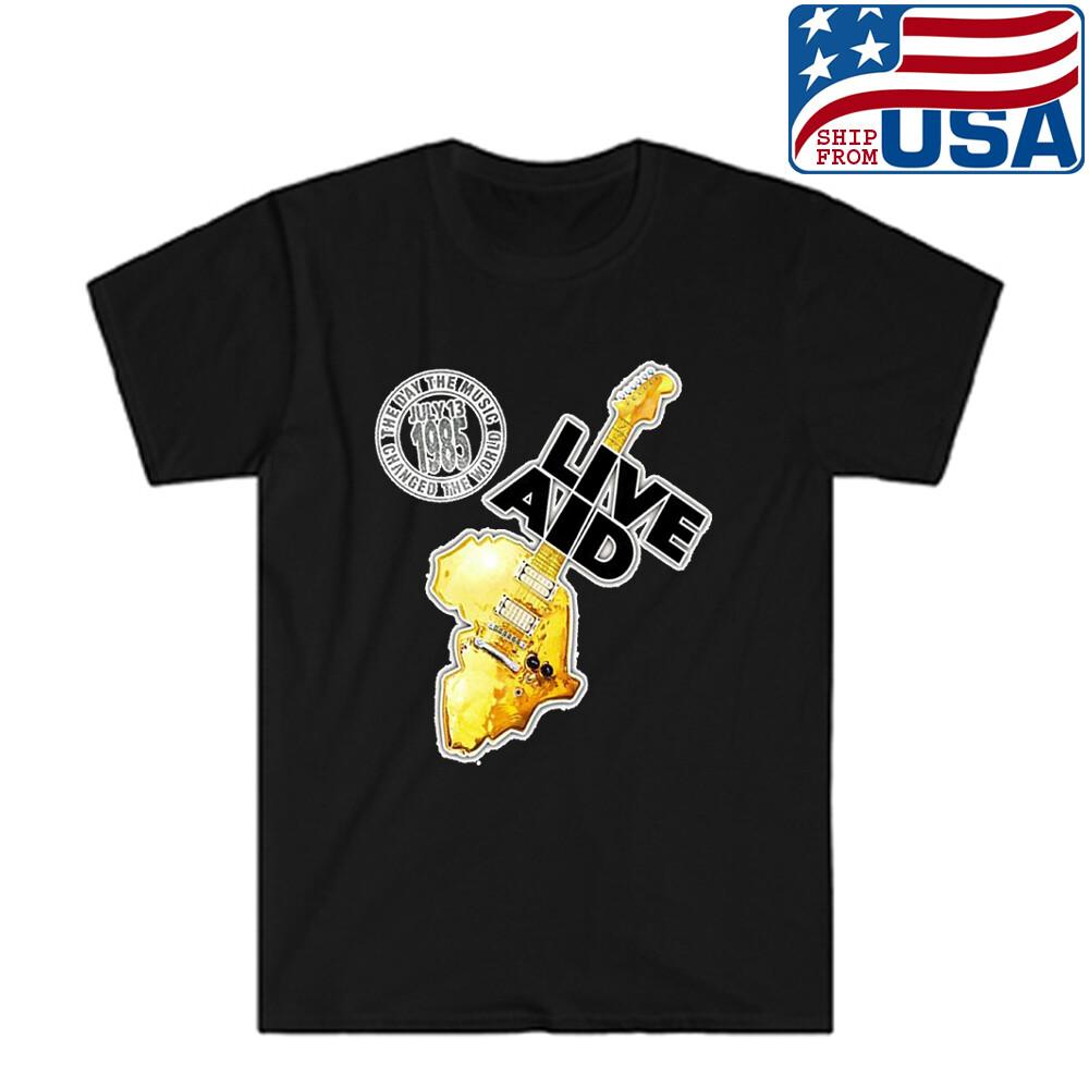 Live Aid July 1985  Black Size S to 5XL Unisex T-Shirt S