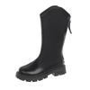 Botas de cano alto para meninas Outono/Inverno Coreanas Botas de Cavaleiro Botas de Princesa Peludas Quentes Botas de Cano Alto de Algodão Duplo