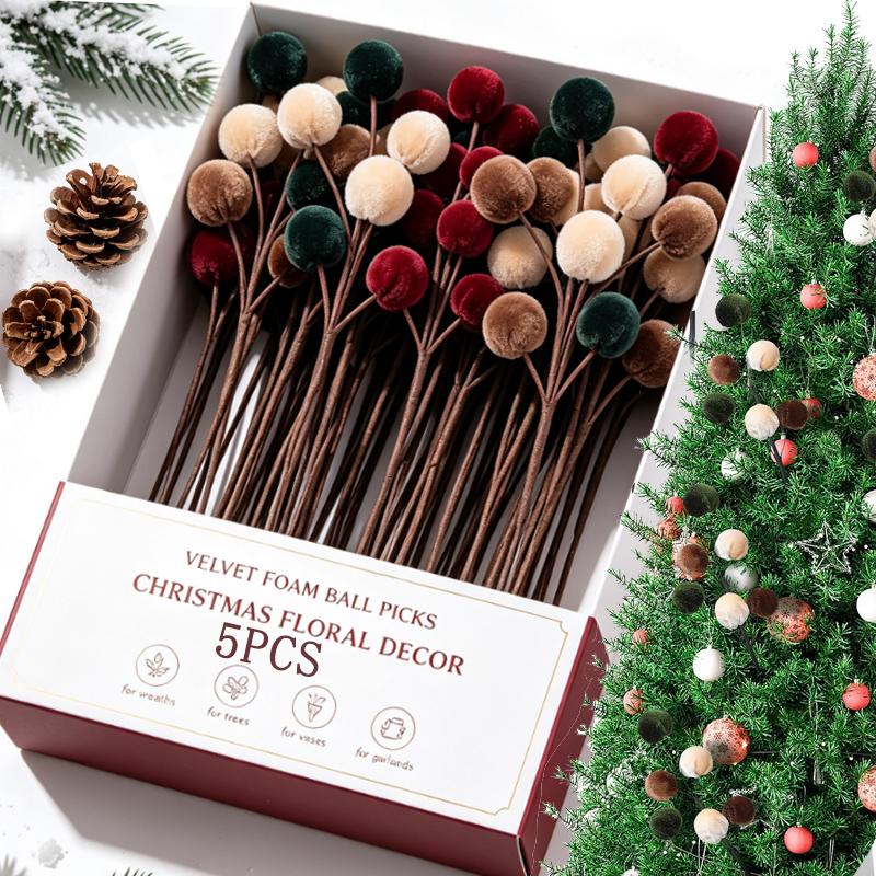 Weihnachtsbaum Schaumstoffkugel Ornamente Samt Schaumstoffkugel Weihnachtsbaum Zweige Strauß Hängende Dekoration Haus Neujahrsparty Dekoration