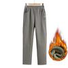 Mom's Thick Fleece Wool Pants for Winter & Middle-Aged Comfort