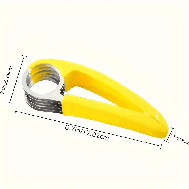 1pc Stainless Steel Manual Slicer - Food-Safe, Easy-to-Use, Round Blade for Bananas, Cucumbers & More - Durable Kitchenware