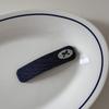 Red Heart Dark Blue BB Hair Clip: Simple Side Clip for Bangs, Cute Princess Style Hair Accessory.