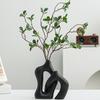 Yousheng 2 Pcs/Set Ceramic Vases Irregular Circular Cross Modern Boho Vase Minimalist Nordic Style Flower Vase for Tabletop Shelf Home Decor