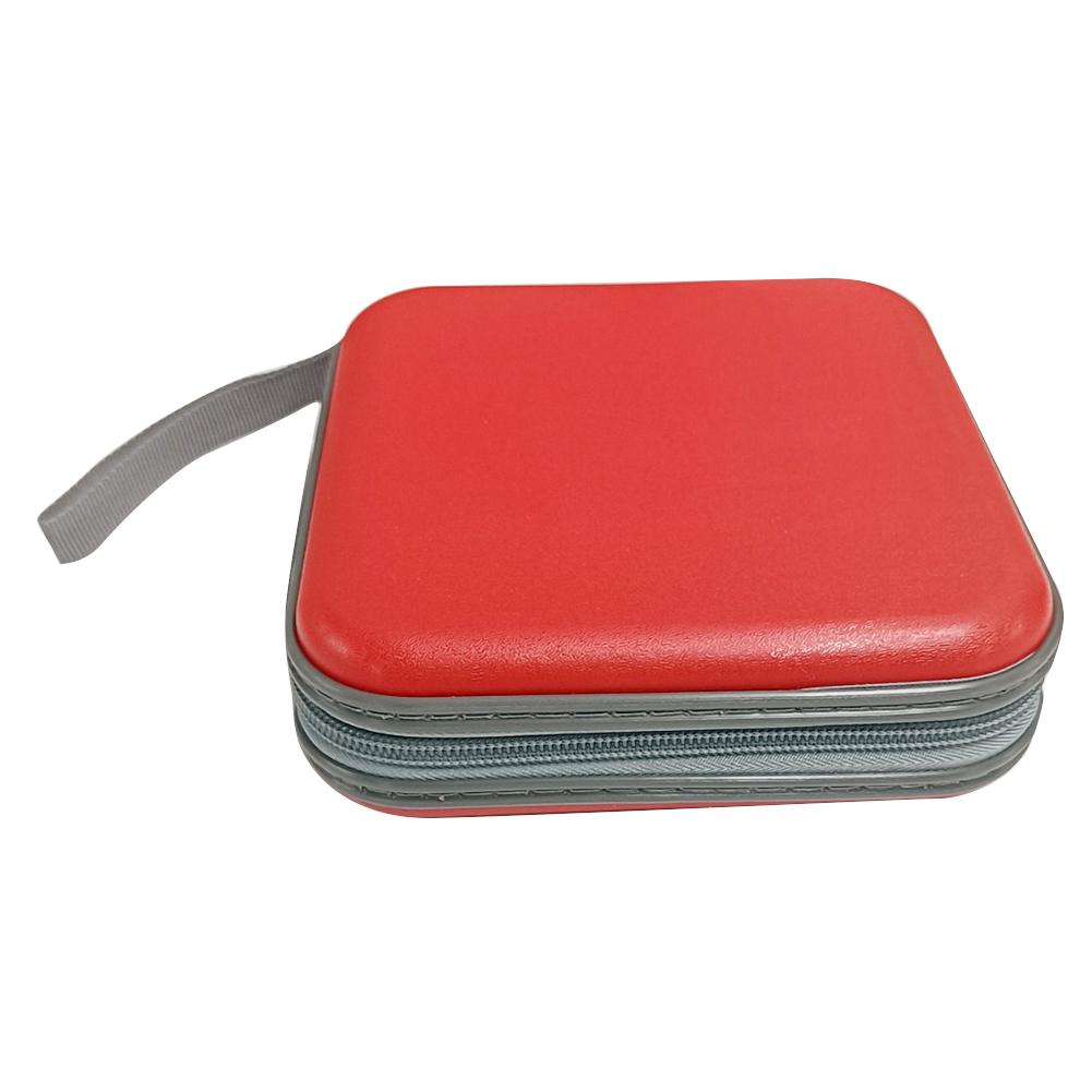 

Portable 40Pcs Disc CD DVD Wallet Storage Organizer Case Boxes Holder CD Sleeve Hard Bag Album Box Cases with Zipper красный