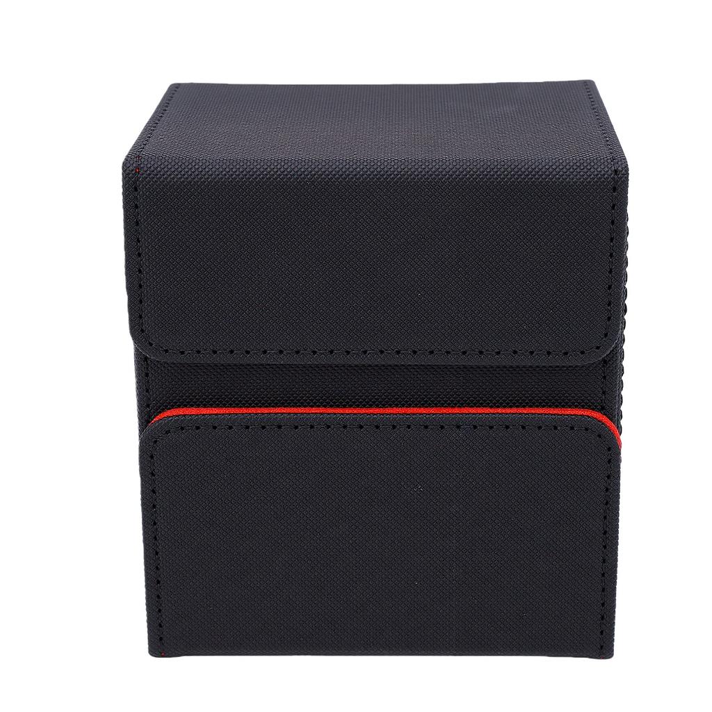 PU Leather Card Deck Box Card Storage Deck Case Game Card Organizer Portable Double Layer Large Capacity