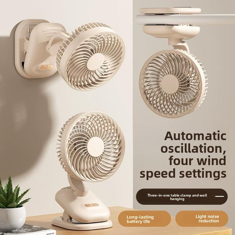 Ventilador de mesa portátil recargable USB silencioso para oficina y dormitorio