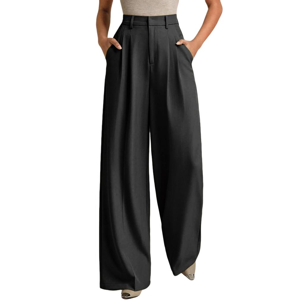 Omen's Work Pants Wide Leg Dress Pants High Waisted Casual Business Pants Slacks