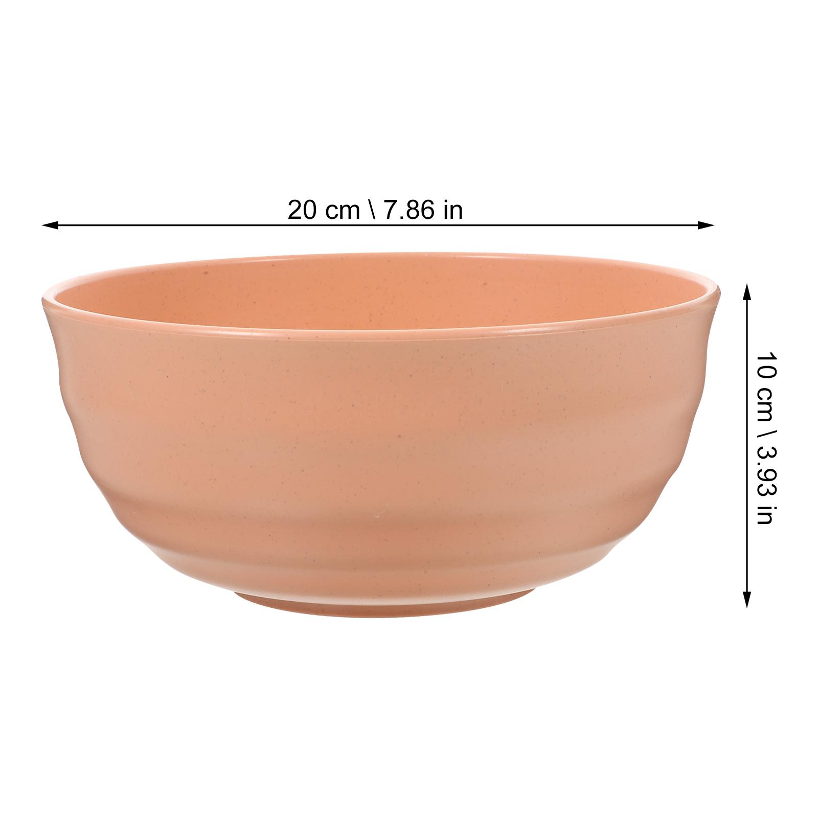

4Pcs Wheat Straw Bowls Reusable Unbreakable Large Capacity Salad Cereal Soup Rice Bowl Set for Home Kitchen Dining Serving рожевий