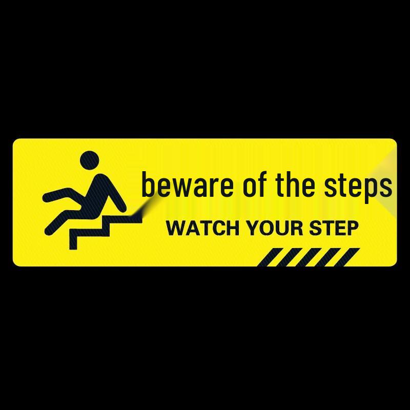 WEZHO Caution Steps Safety Floor Sticker