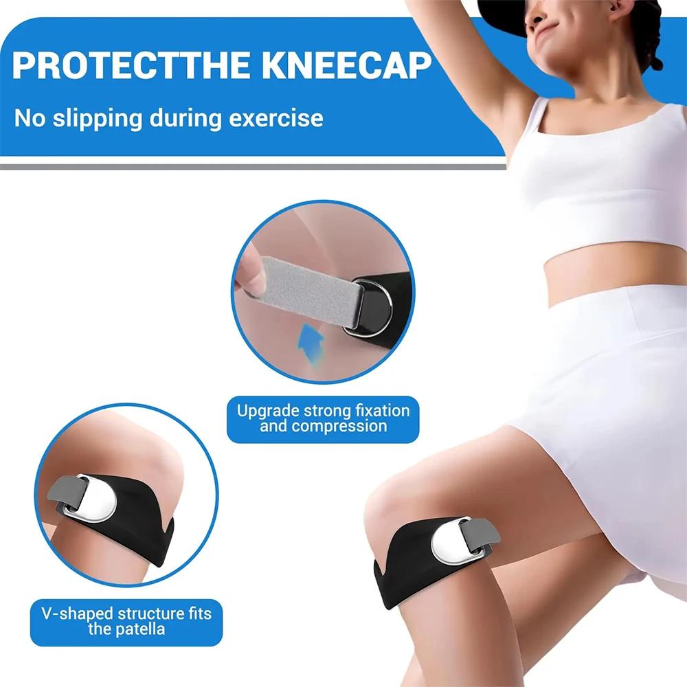 Patella Tendon Knee Strap for Pain Relief Basketball Stabilizer Brace Silicone Band Elasticity Fixed Supportion Patellar Ring
