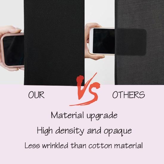White Backdrop Curtain Wrinkle-Resistant Wedding Drape Black Background Cloth With Rod Pocket