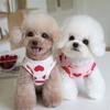 Autumn Winter Love Waffle Tank Top Skirt Dog Dress Home Cute Pet Clothes Teddy Bichons Puppy Clothes Dog Dresses for Small Dogs