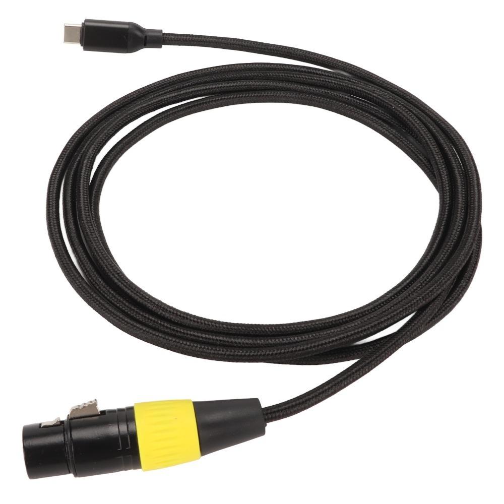 3 Pin XLR XLR to USB C Cable Flexible USB C Microphone Cable XLR Female Connector Cable  For Tablet