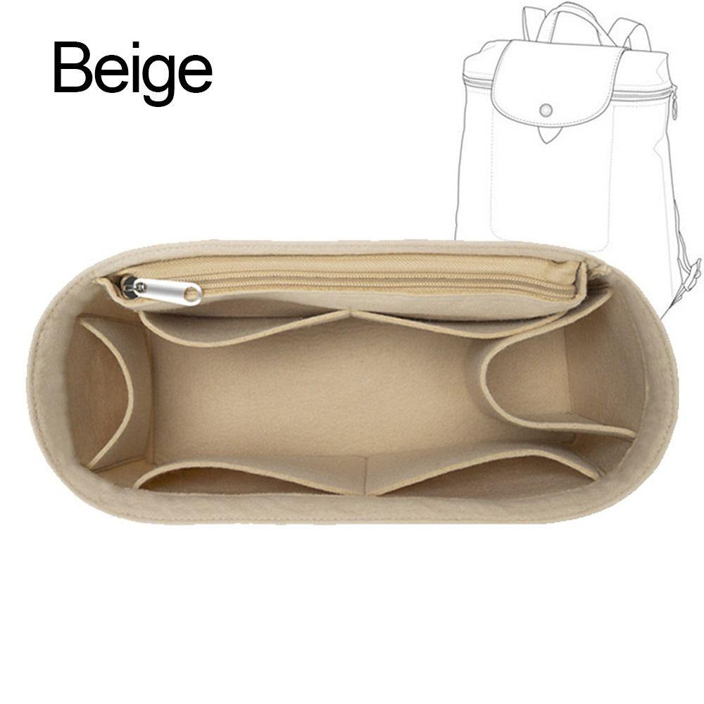 Travel Bag Women s Organizer Handbag Backpack Felt Liner Bag Insert Liner Purse Organiser Pouch бежевый