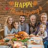 Happy Thanksgiving Banner - Happy Fall Thanksgiving Mantle Fireplace Decorations, Autumn Harvest Holiday Outdoor Home Office Classroom Hanging Decor