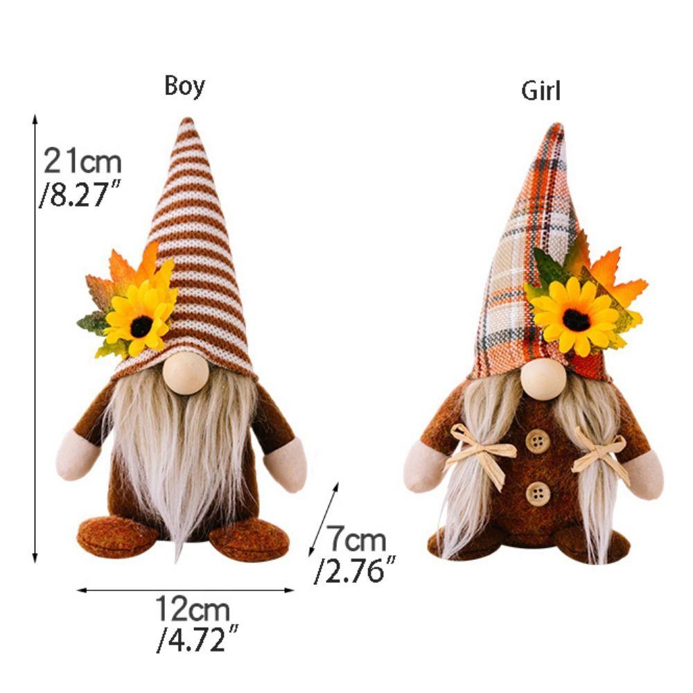Dekorativní ozdoby panenek na Den díkůvzdání Kreslená panenka gnóma Ozdoby trpaslíka bez obličeje Dětská hračka
