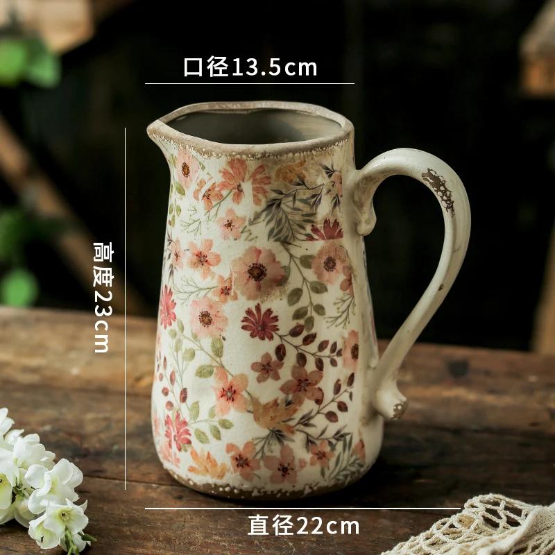 

Ваза Винтаж Керамическая Подглазурная Декорация БольшойМаленькийРазмер Цветочная Композиция Креативное Высокое Чувство Украшения Искусство Бутылка Кувшин