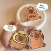 4pcs Thickened Capybara Wood Pulp Fiber Cleaning Cloth and Sponge Set, Non Damage To Cookware and Hands, Suitable for Bathroom, Kitchen,