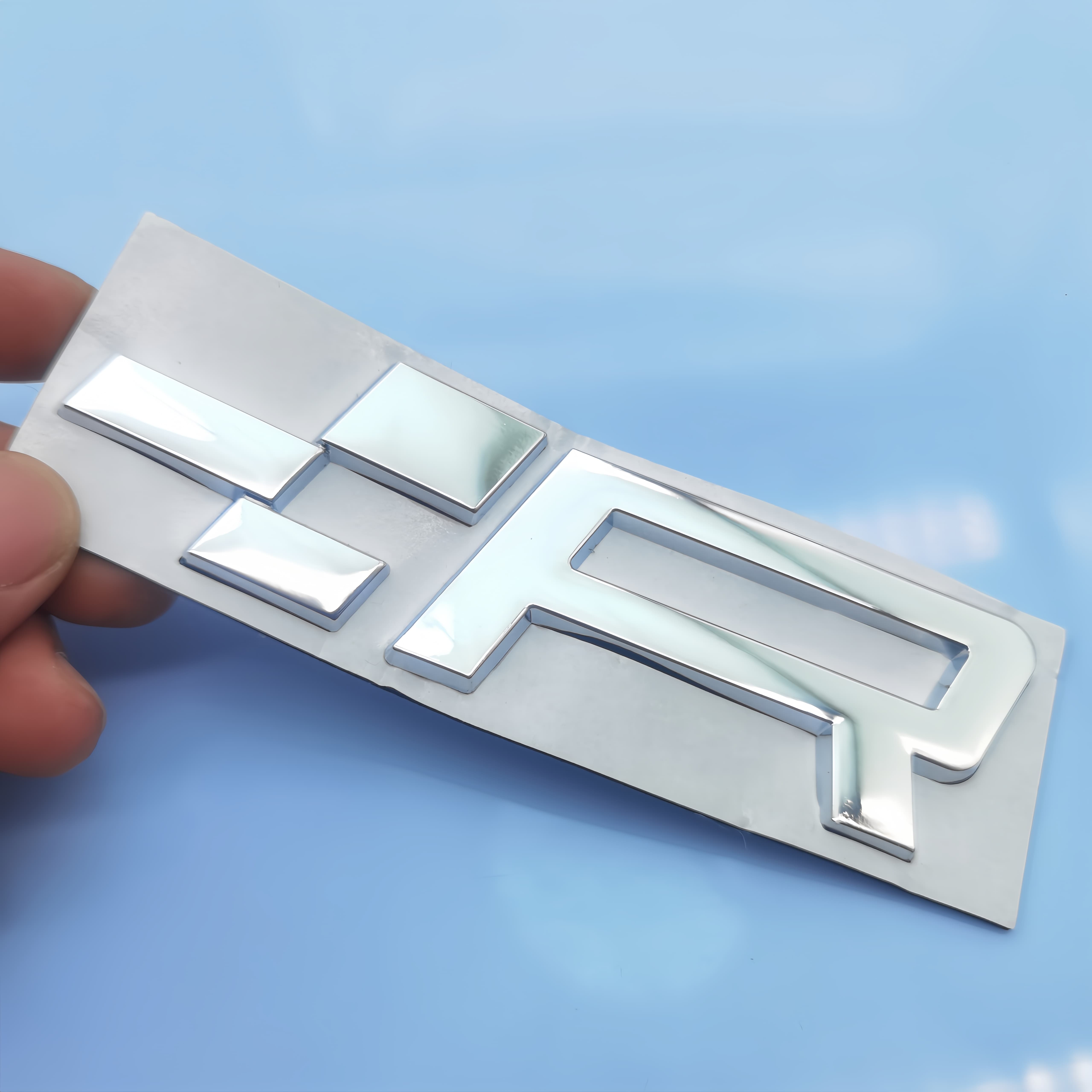 1Pc 3D Metal Logo Car Rear Trunk Body Emblem Badge Sticker Chrome Silver