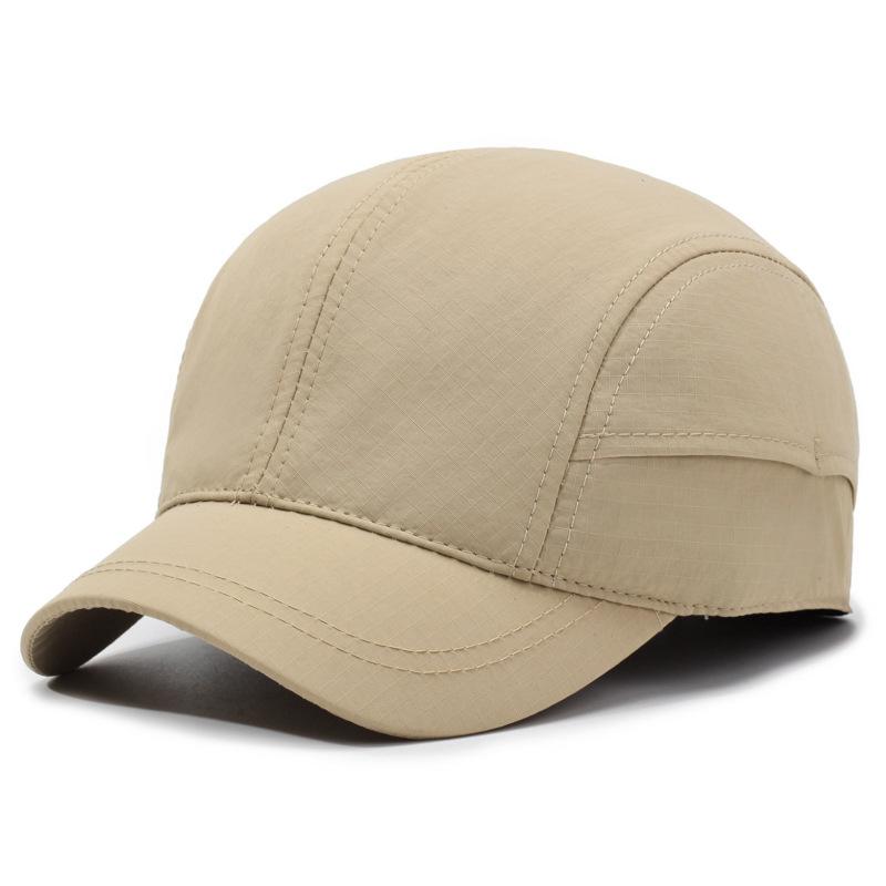 Summer Retro Short-Brim Baseball Cap Outdoor Sports Quick-Dry Running Hat Simple Casual Sun Protection Shade Hat