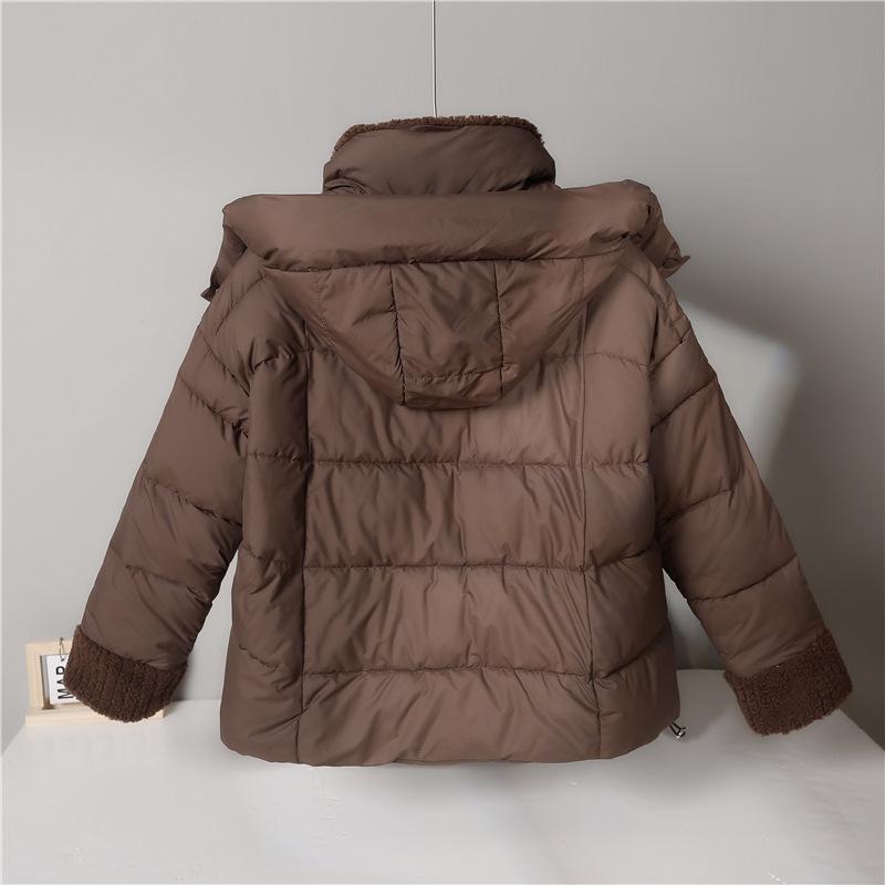 Daunenwattierte Kleidung für Damen Winter Neu Pulloverkragen Baumwollwattierte Jacke Verdickte Jacke