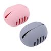 Makeup Sponge Holder Shatterproof Silicone Beauty Make Up Blender Case for Travel Gray Pink 2 PCS