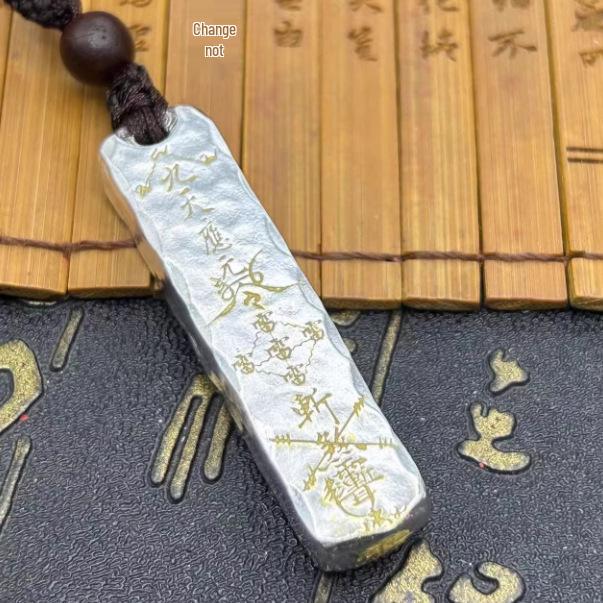 Daoistisches Dekret Lei Zu Hui Anhänger: Retro-Halskette im chinesischen Stil