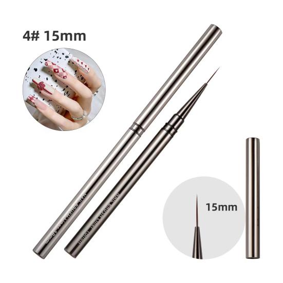 Nail Art Pen 6/9/12/15/18MM Non-slip Liner Brush Gel Nail Painting Art Design Pen Long Lines Thin Details Fine Drawing Nail Dotting Painting Tool