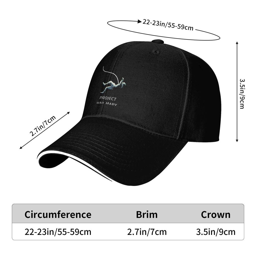 Project Hail Mary -BYimg Baseball Cap Hip Hop Sandwich Cap Unisex Style Breathable Hats Cap Outdoor