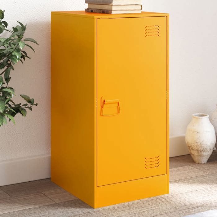 VidaXL Buffet jaune moutarde 34,5x39x73 cm acier, armoire, placard, buffet haut, armoire latérale, armoire de rangement, 841712