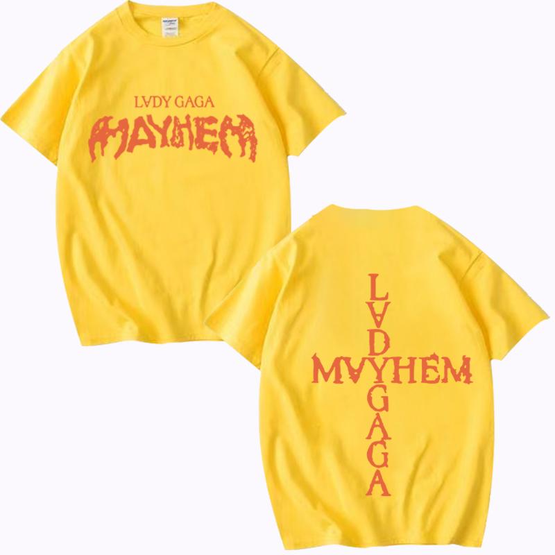 Lady Gaga Mayhem New Album T Shirt men women Oversized 100% Cotton cool Hot sale short sleeve Summer print Unisex plus size tops