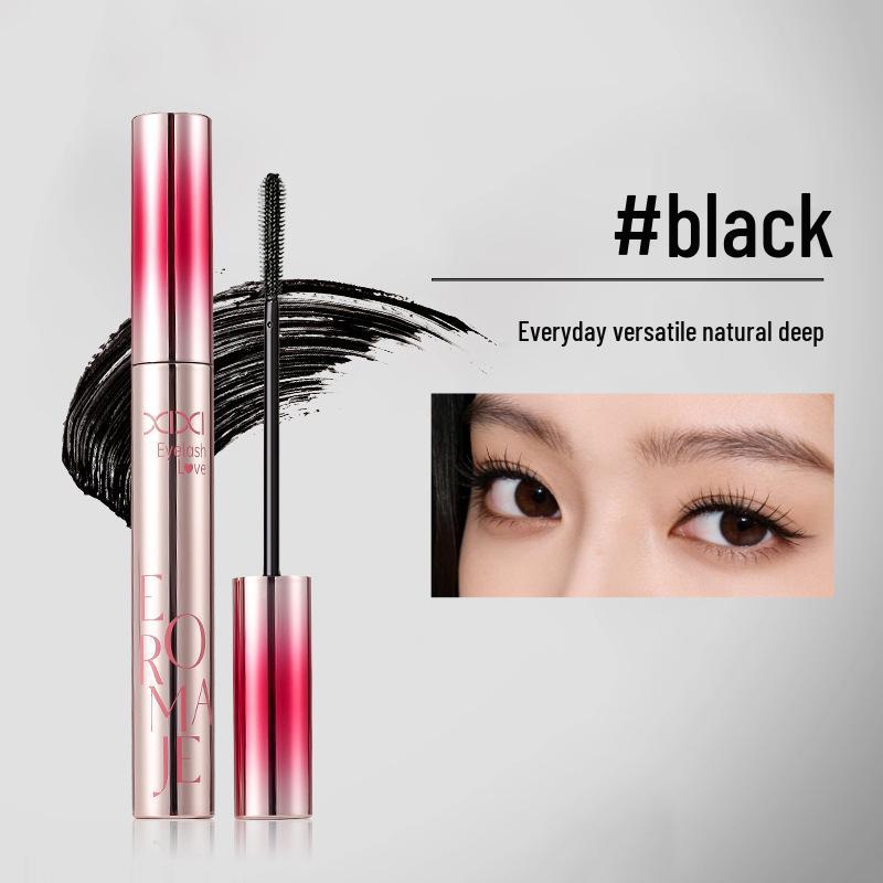 Xixi Light Wing Curling Mascara: Natural Lengthening, Thick Curling, Waterproof, Sweatproof, Non-Smudging.