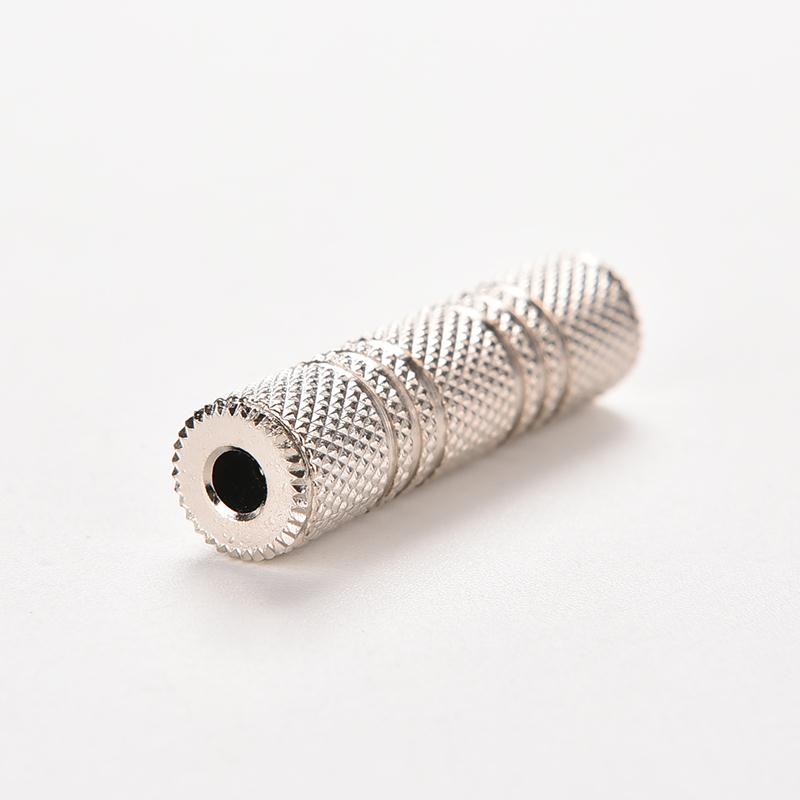 1PCS Gold Silver 3.5mm Female To Female Audio Adapter Connector Coupler Stereo F/F Extension