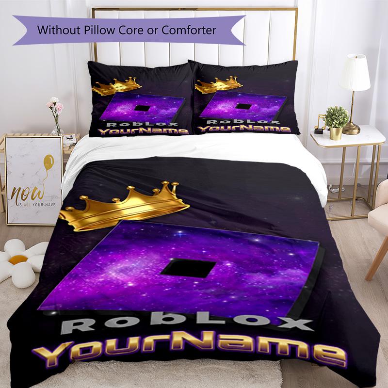 Roblox 216 Customize Your Name Bedding Set Breathable Duvet Cover with Pillowcases Home Decoration Birthday Gift