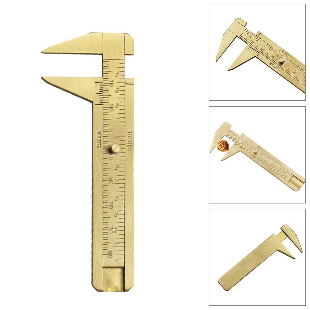 Miniature Brass Vernier Caliper 80mm/3 25Inch Measurement Tool for Jewelers